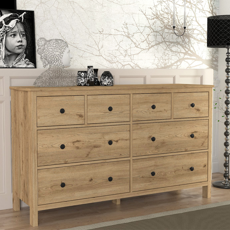 Συρταριέρα - Μπουφές Sabina Megapap Χρώμα Sepet Oak 160X50X96Εκ. Συρταριέρα - Μπουφές Sabina Megapap Χρώμα Sepet Oak 160X50X96Εκ.