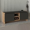 Παπουτσοθήκη Verly Megapap Χρώμα Sapphire Oak - Ανθρακί 110X33,2X43Εκ.