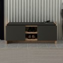 Παπουτσοθήκη Verly Megapap Χρώμα Sapphire Oak - Ανθρακί 110X33,2X43Εκ.