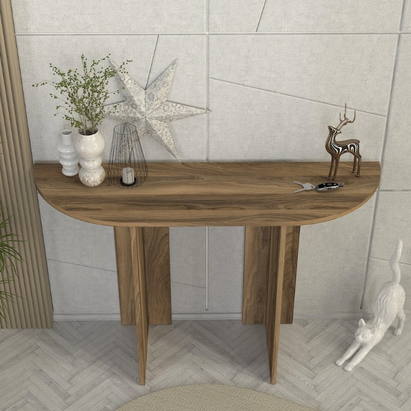 Κονσόλα Cortado Megapap Χρώμα Καρυδί 120X35X75Εκ.