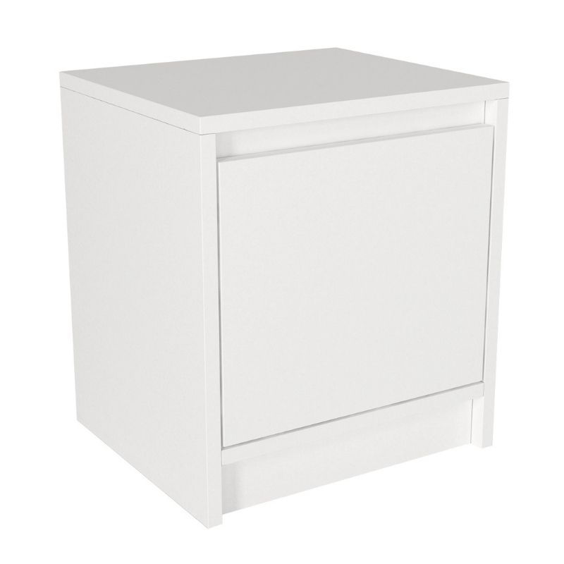 Κομοδίνο Conve Megapap Χρώμα Λευκό 40X35X45Εκ.