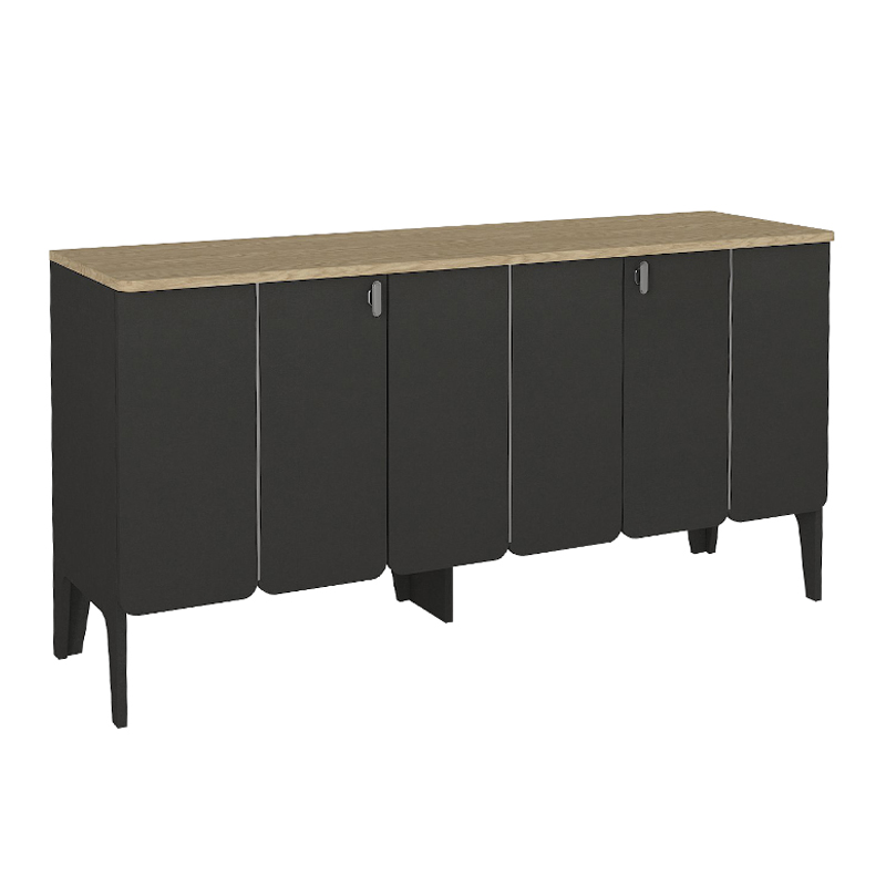 Μπουφές Pedro Megapap Χρώμα Ανθρακί - Rota Oak 150X45X75Εκ.