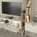Σύνθεση Τηλεόρασης Επιτοίχια Edgar Χρώμα Sandstone - Sepet Oak 198,4X29,6X148,5Εκ.