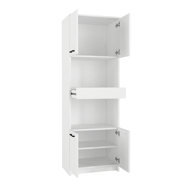 Ντουλάπι Κουζίνας - Μπάνιου Alvento Megapap Χρώμα Λευκό 60X42X180Εκ.