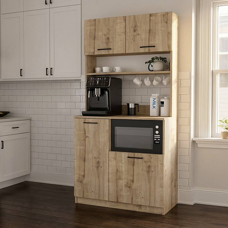 Έπιπλο Κουζίνας Tuco 2 Megapap Χρώμα Sapphire Oak 90X40X180Εκ.