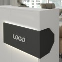 Γραφείο Υποδοχής - Reception Aloha Megapap Με Led Χρώμα Λευκό - Ανθρακί 95,5X40X110,3Εκ.