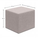 Σκαμπώ Linda Megapap Υφασμάτινο Χρώμα Μπεζ 40X40X40Εκ.