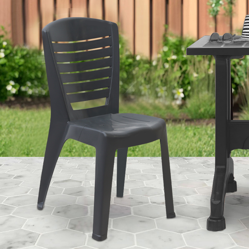 Καρέκλα Πολυπροπυλενίου Tabia Megapap Χρώμα Ανθρακί 47X49X86Εκ. Καρέκλα Πολυπροπυλενίου Tabia Megapap Χρώμα Ανθρακί 47X49X86Εκ.