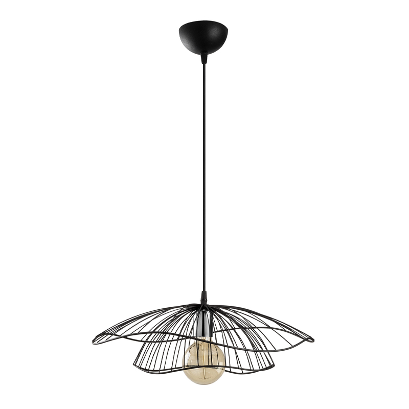 Φωτιστικό Οροφής Yildo Megapap E27 Μεταλλικό Μονόφωτο Χρώμα Μαύρο Φ50X111Εκ.