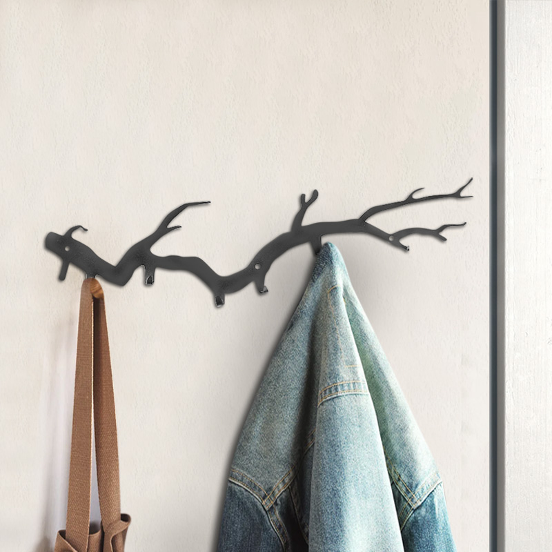 Κρεμάστρα Τοίχου Bough Megapap Μεταλλική Χρώμα Μαύρο 87X2X22Εκ.