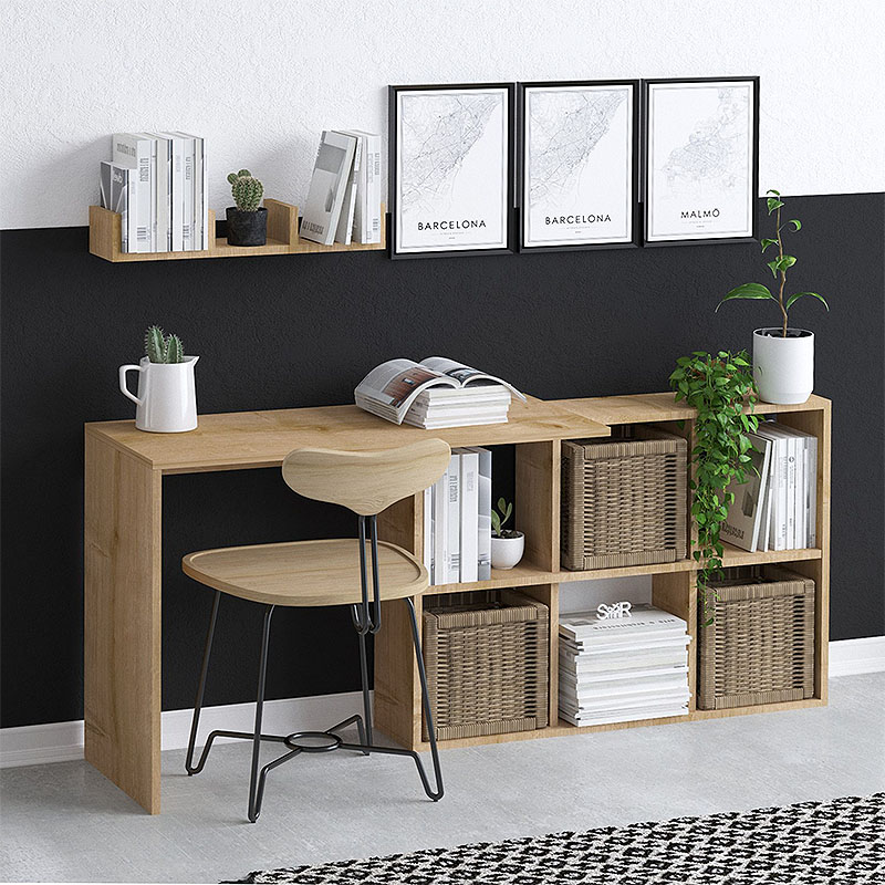 Γραφείο Εργασίας Blake Megapap Χρώμα Φυσικό Οξιάς 145X45X74Εκ.