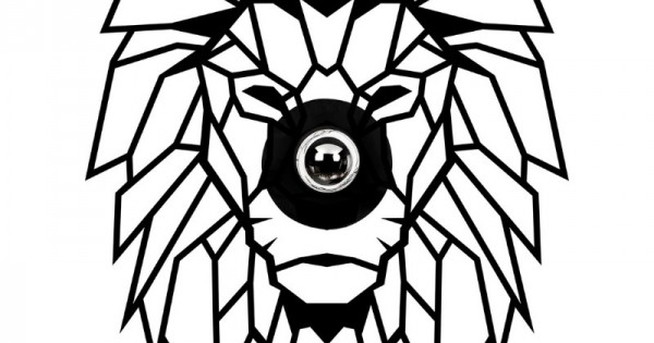 Απλίκα Τοίχου Lion Megapap E27 Mdf Χρώμα Μαύρο