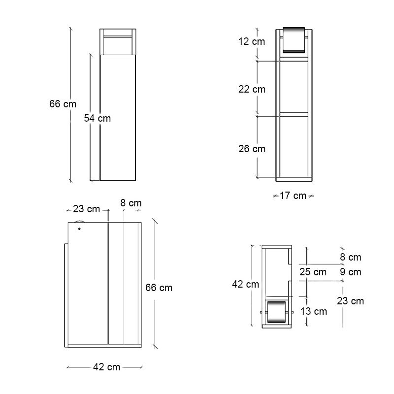 Ντουλάπι Μπάνιου Paper Megapap Χρώμα Λευκό 17X42X66Εκ. Ντουλάπι Μπάνιου Paper Megapap Χρώμα Λευκό 17X42X66Εκ.