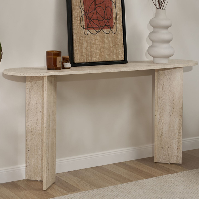 Κονσόλα Sira Megapap Χρώμα Travertine 150X35X75Εκ. Κονσόλα Sira Megapap Χρώμα Travertine 150X35X75Εκ.