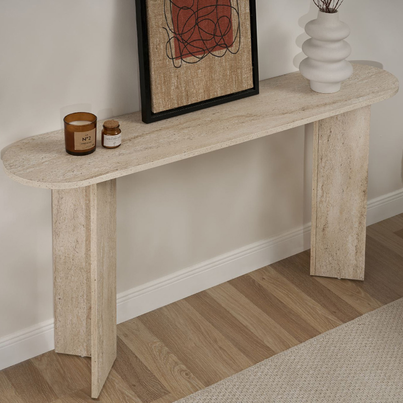 Κονσόλα Sira Megapap Χρώμα Travertine 150X35X75Εκ. Κονσόλα Sira Megapap Χρώμα Travertine 150X35X75Εκ.