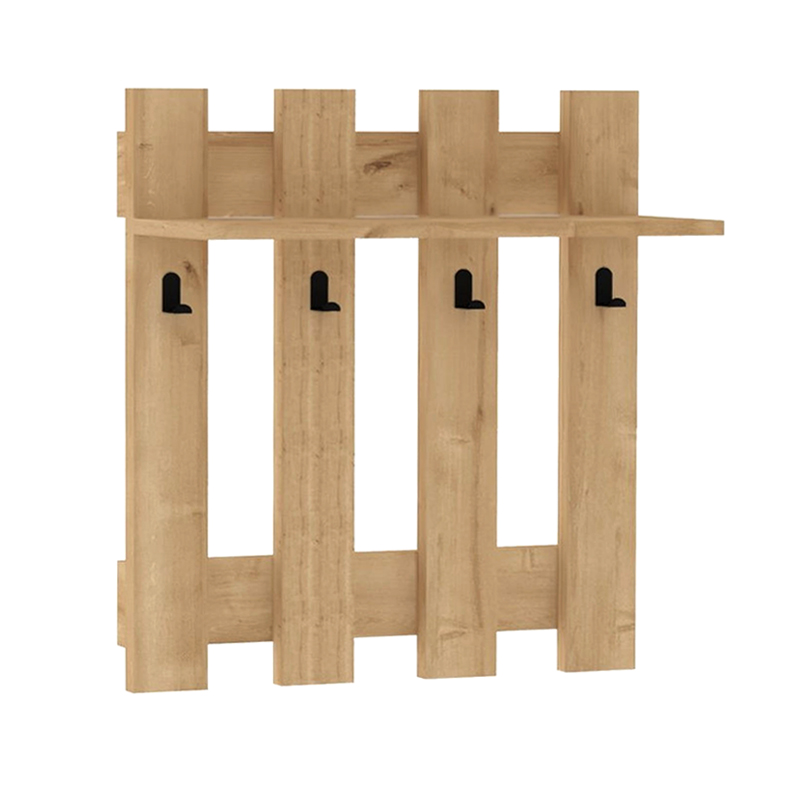 Κρεμάστρα Τοίχου Carina Megapap Χρώμα Sapphire Oak 70X18X70Εκ.