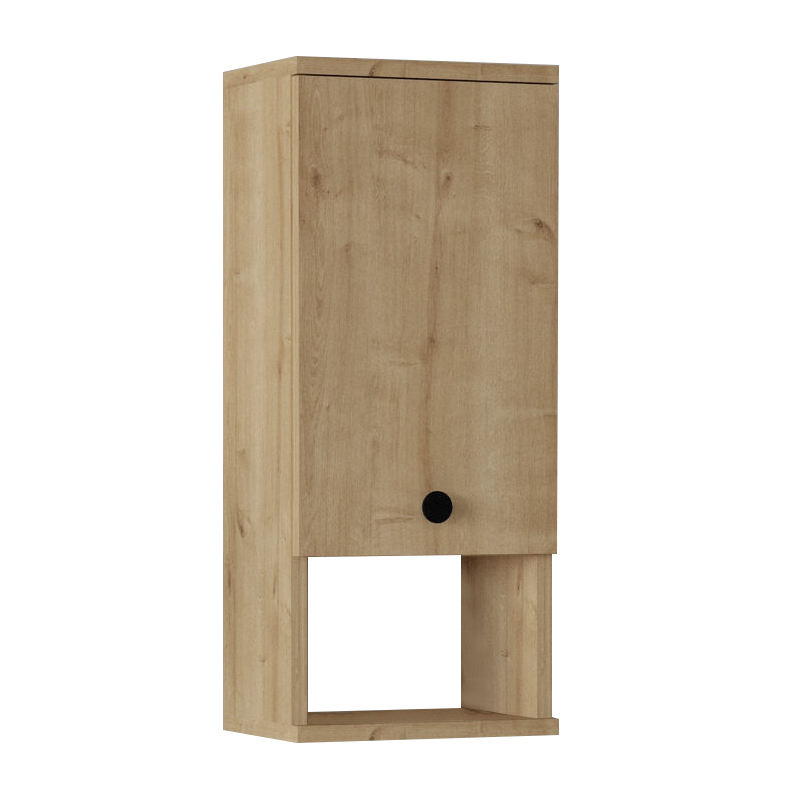 Ντουλάπι Μπάνιου Επιτοίχιο Mis Megapap Χρώμα Sapphire Oak 30X21,8X71Εκ.