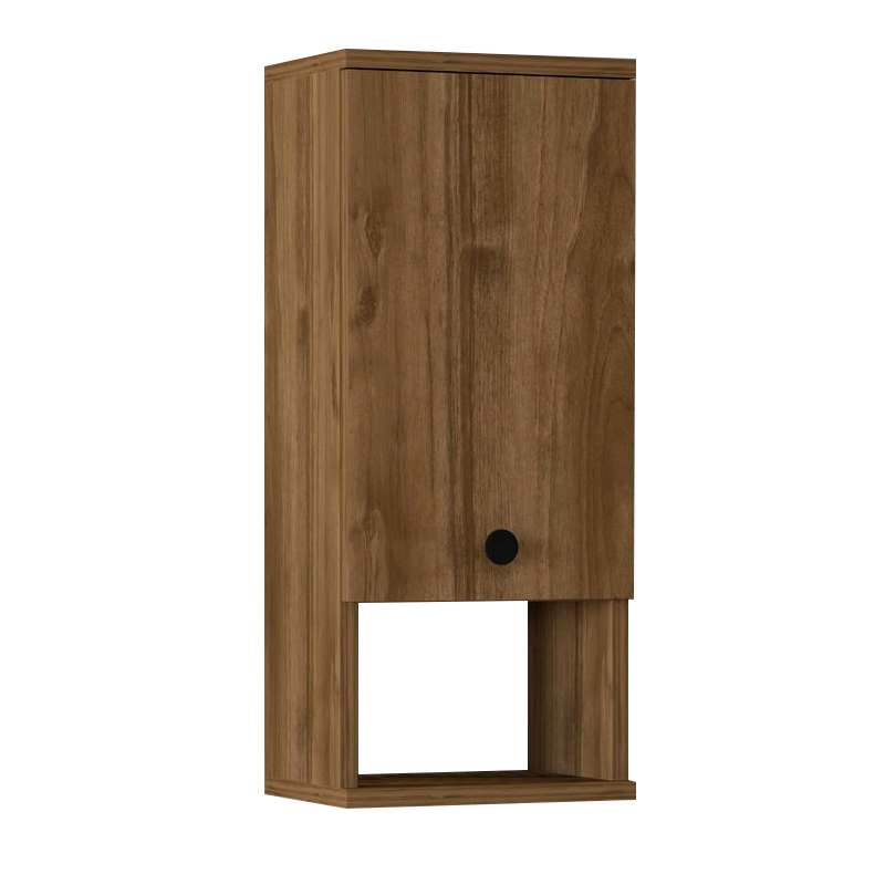 Ντουλάπι Μπάνιου Επιτοίχιο Mis Megapap Χρώμα Καρυδί 30X21,8X71Εκ.