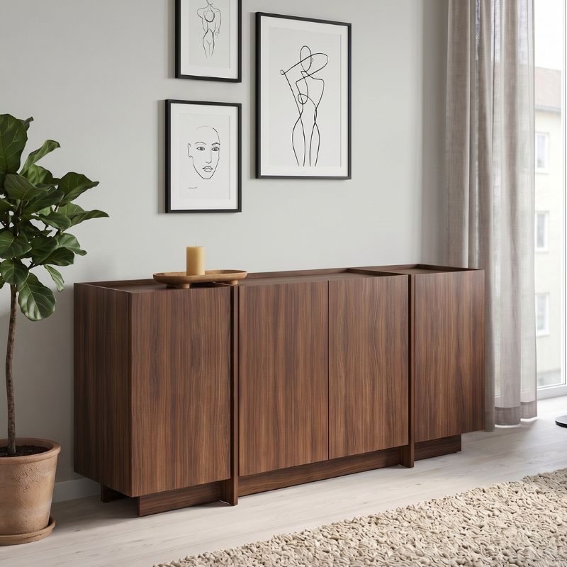 Μπουφές Dorma Megapap Χρώμα Καρυδί 180X45X80,2Εκ.
