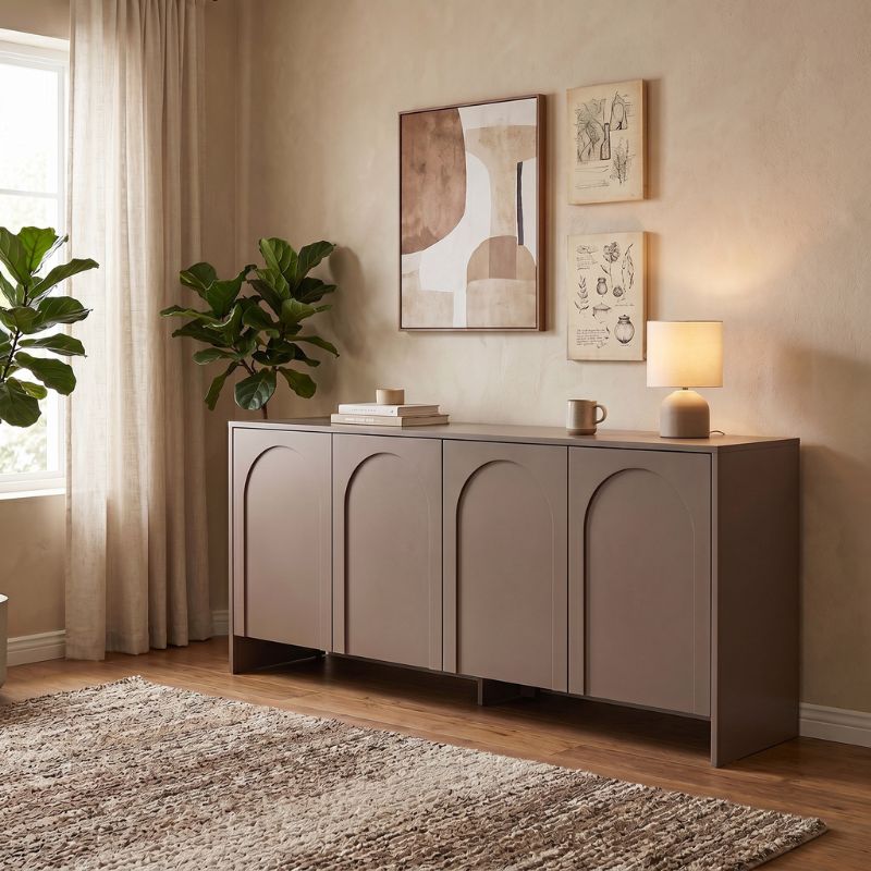 Μπουφές Aurelia Megapap Χρώμα Μόκα 180X45X80Εκ.