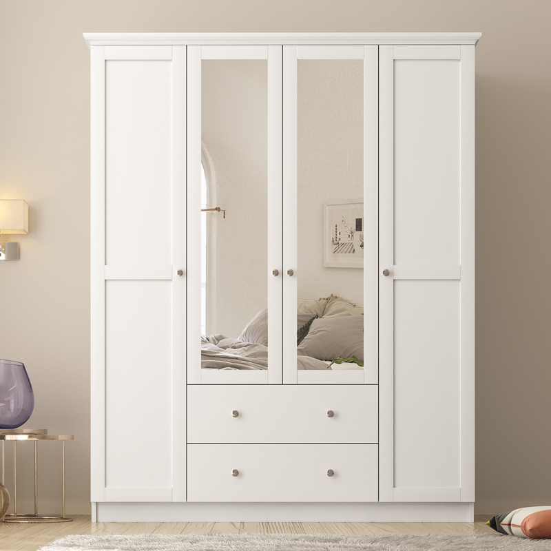 Ντουλάπα Ρούχων Emily Megapap Τετράφυλλη Με Καθρέπτη Και Συρτάρια Χρώμα Λευκό 140X50X210Εκ. Ντουλάπα Ρούχων Emily Megapap Τετράφυλλη Με Καθρέπτη Και Συρτάρια Χρώμα Λευκό 140X50X210Εκ.