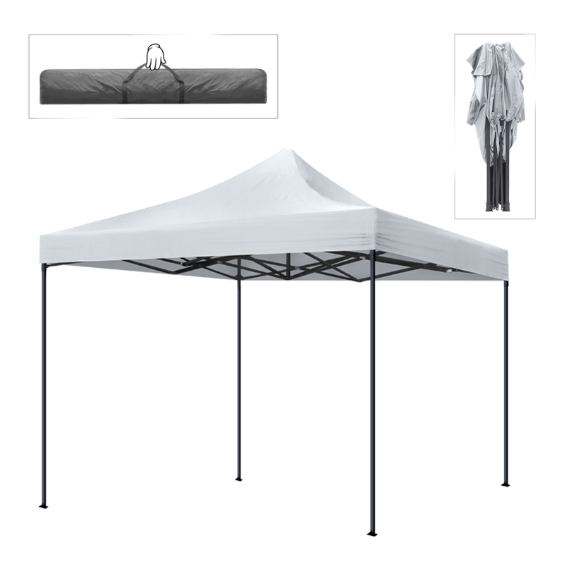 Κιόσκι - Gazebo Bari Megapap Πτυσσόμενο Μεταλλικός Σκελετός - Αδιάβροχο Ύφασμα Χρώμα Λευκό 3X3X3,10M.