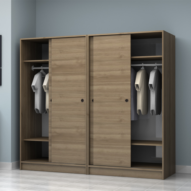 Ντουλάπα Ρούχων Regio Megapap Τετράφυλλη Συρόμενη Χρώμα Καρυδί 200X60X181Εκ. Ντουλάπα Ρούχων Regio Megapap Τετράφυλλη Συρόμενη Χρώμα Καρυδί 200X60X181Εκ.