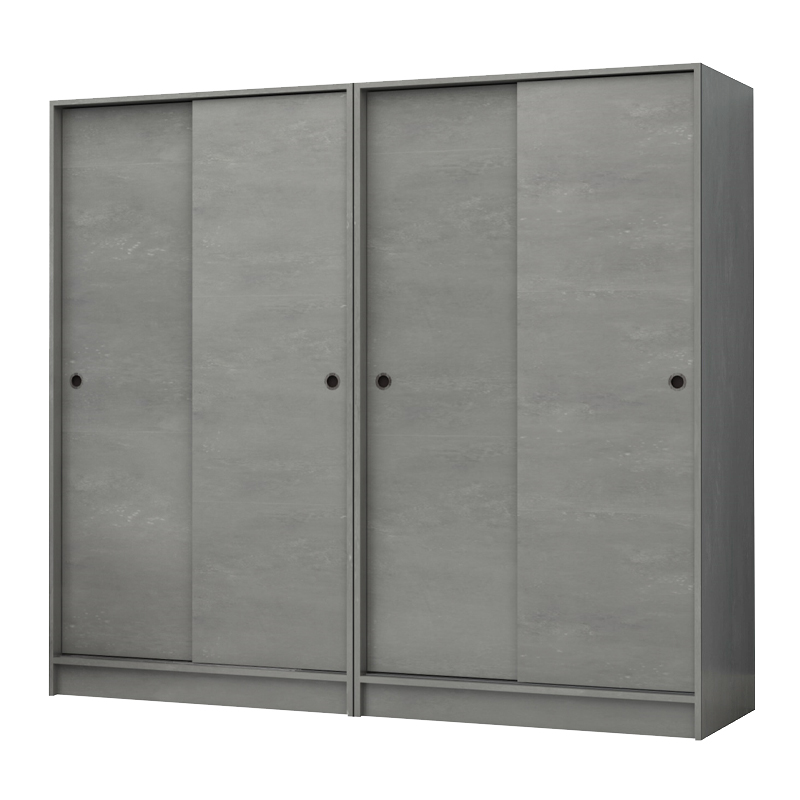 Ντουλάπα Ρούχων Regio Megapap Τετράφυλλη Συρόμενη Χρώμα Γκρι Σκυροδέματος 200X60X181Εκ. Ντουλάπα Ρούχων Regio Megapap Τετράφυλλη Συρόμενη Χρώμα Γκρι Σκυροδέματος 200X60X181Εκ.