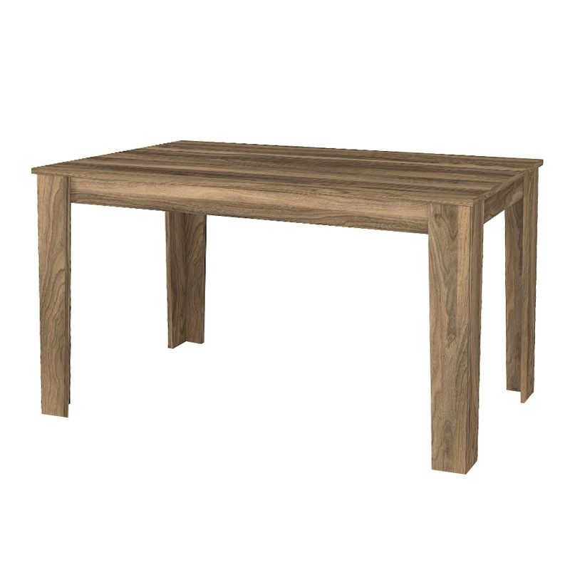 Σετ Τραπεζαρία 5Τμχ Darlen - Rosa Megapap Χρώμα Καρυδί - Γκρι 125X72X74Εκ.