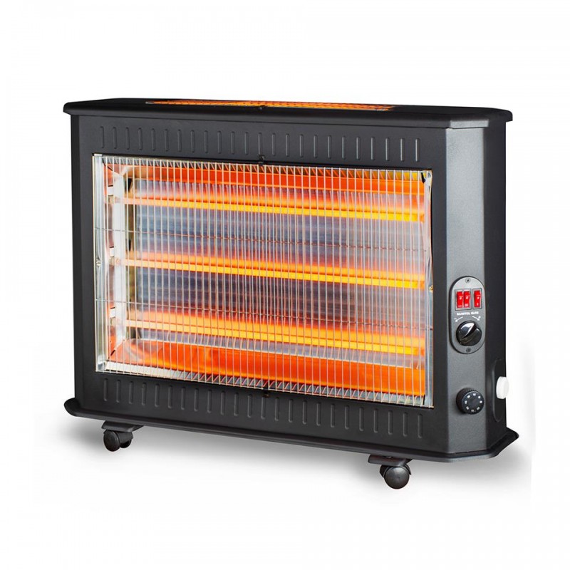 Ηλεκτρική Θερμάστρα Χαλαζία Kumtel Ks-2710 Με 5 Λάμπες 2800W Χρώμα Μαύρο 78X23X60Εκ.