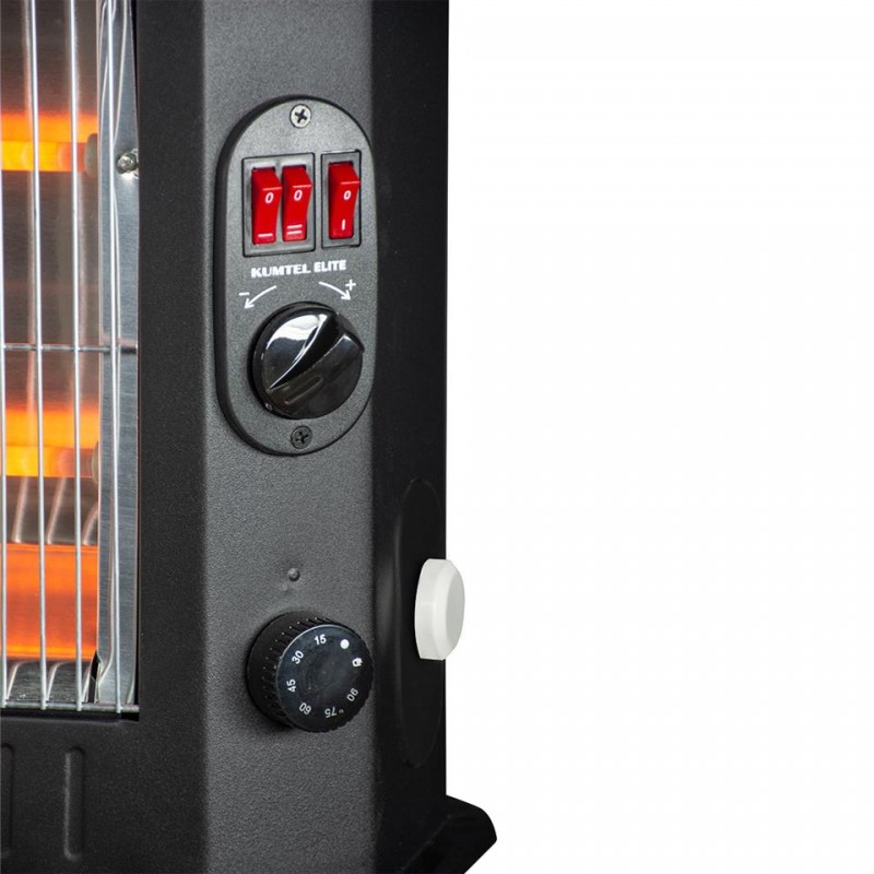 Ηλεκτρική Θερμάστρα Χαλαζία Kumtel Ks-2710 Με 5 Λάμπες 2800W Χρώμα Μαύρο 78X23X60Εκ.