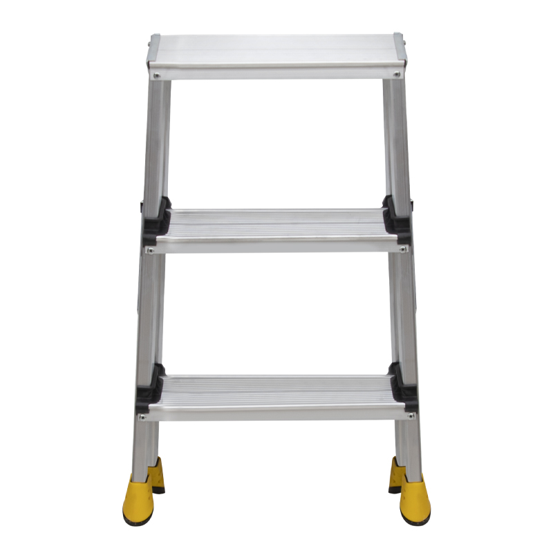 Σκάλα Double Step Perilla Αλουμινίου 3+3 Σκαλοπάτια 62Εκ.