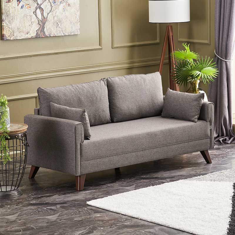 Καναπές Bella Megapap Διθέσιος Υφασμάτινος Χρώμα Καφέ 177X81X85Εκ.