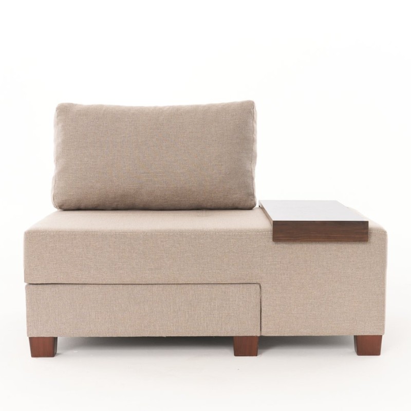 Πολυθρόνα - Κρεβάτι Perenna Megapap Υφασμάτινη Χρώμα Κρεμ 116X93X83Εκ.