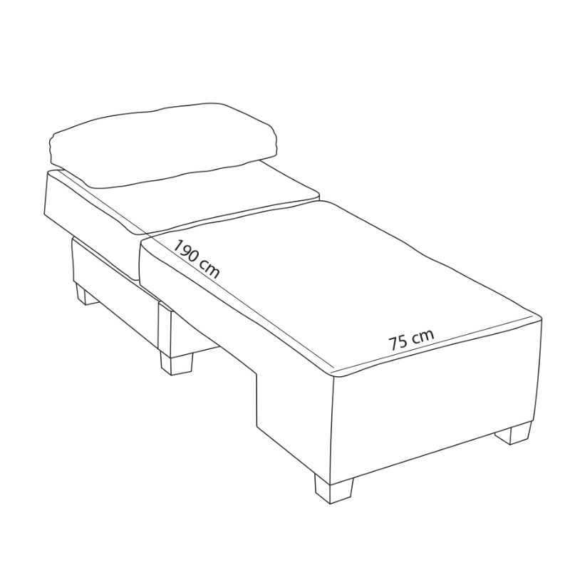 Πολυθρόνα - Κρεβάτι Perenna Megapap Υφασμάτινη Χρώμα Κρεμ 116X93X83Εκ.