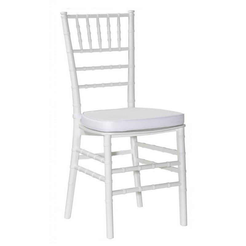 Chair Chiavari-PP White With Cushion 45.0000 x 40.0000 x 94.0000