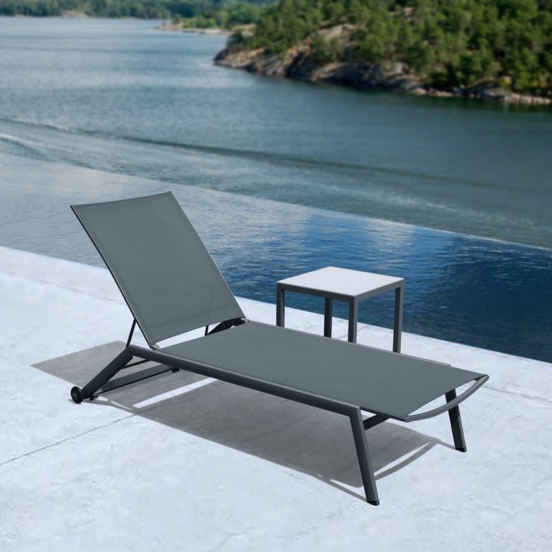 Sun-Lounger Bondi Anthracite 195.0000 x 70.0000 x 106.0000