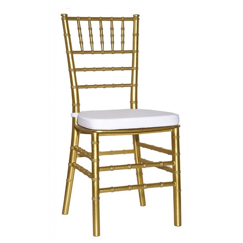 Chair Chiavari-PP Gold  With Cushion 45.0000 x 40.0000 x 94.0000