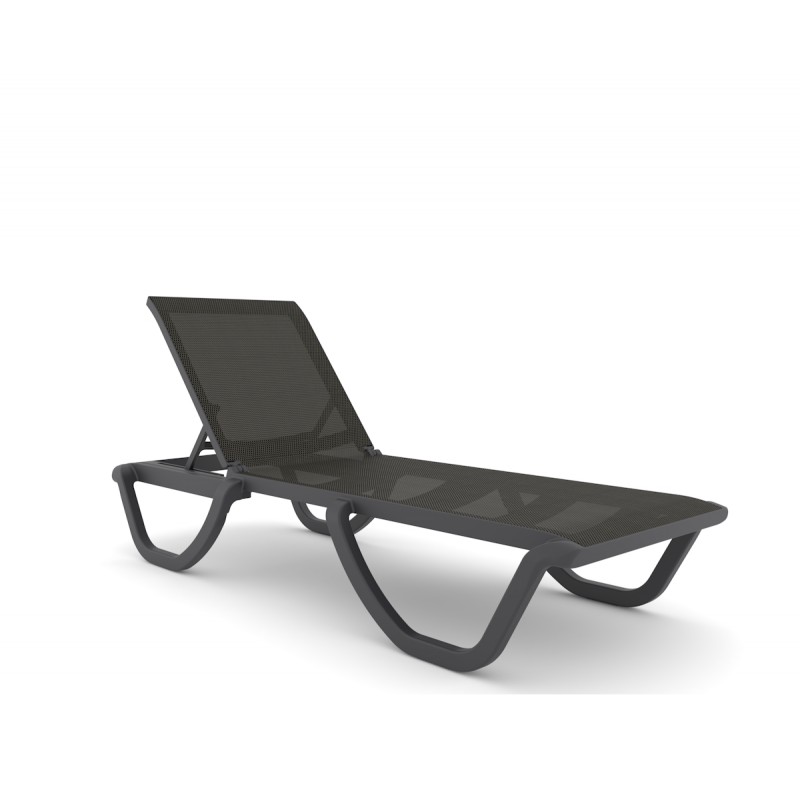 Florence/SL* Resin Sun Lounger Anthracite 190.0000 x 69.0000 x 33.0000