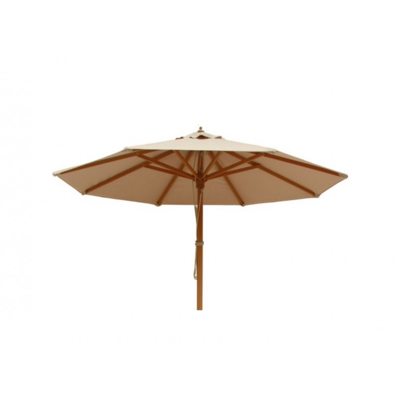Fiji Umbrella Φ300/8 ALU. Teak-Polyester Beige* 300.0000 x 300.0000 x 265.0000