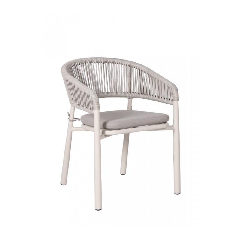 Logan/P Grey-White, Armchair 61.0000 x 57.0000 x 77.0000