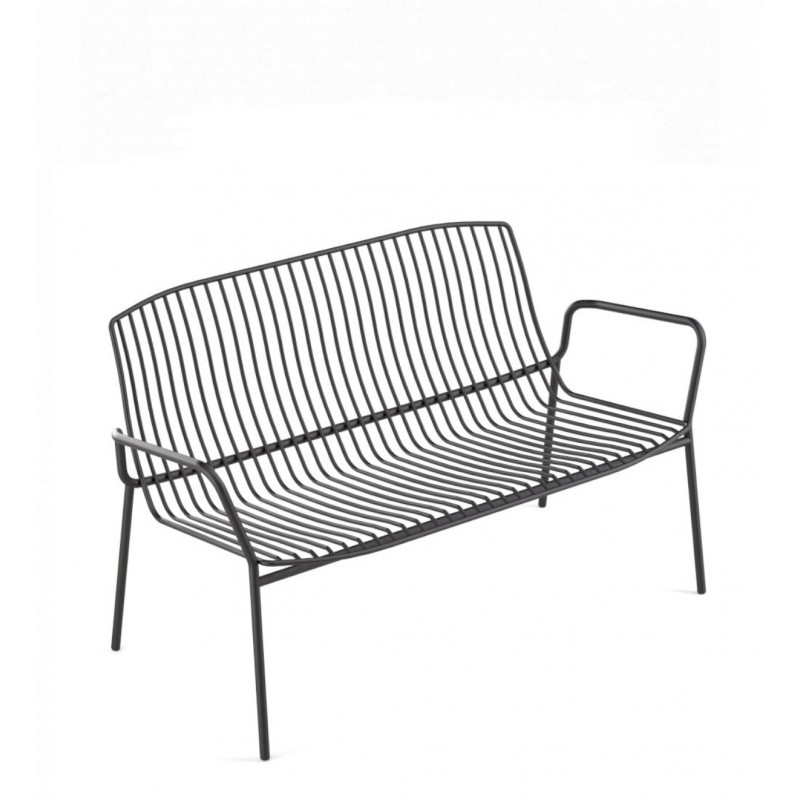 Paggio/D2* Lounge Bench Black 63.0000 x 118.0000 x 67.0000