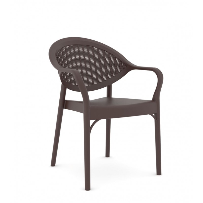 Mona/PL* Resin Armchair Brown 60.0000 x 60.0000 x 83.0000