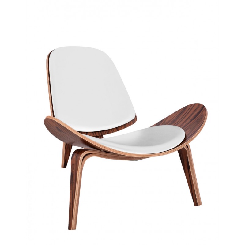 Superior/Walnut* Lounge Armchair White 83.0000 x 89.0000 x 76.0000