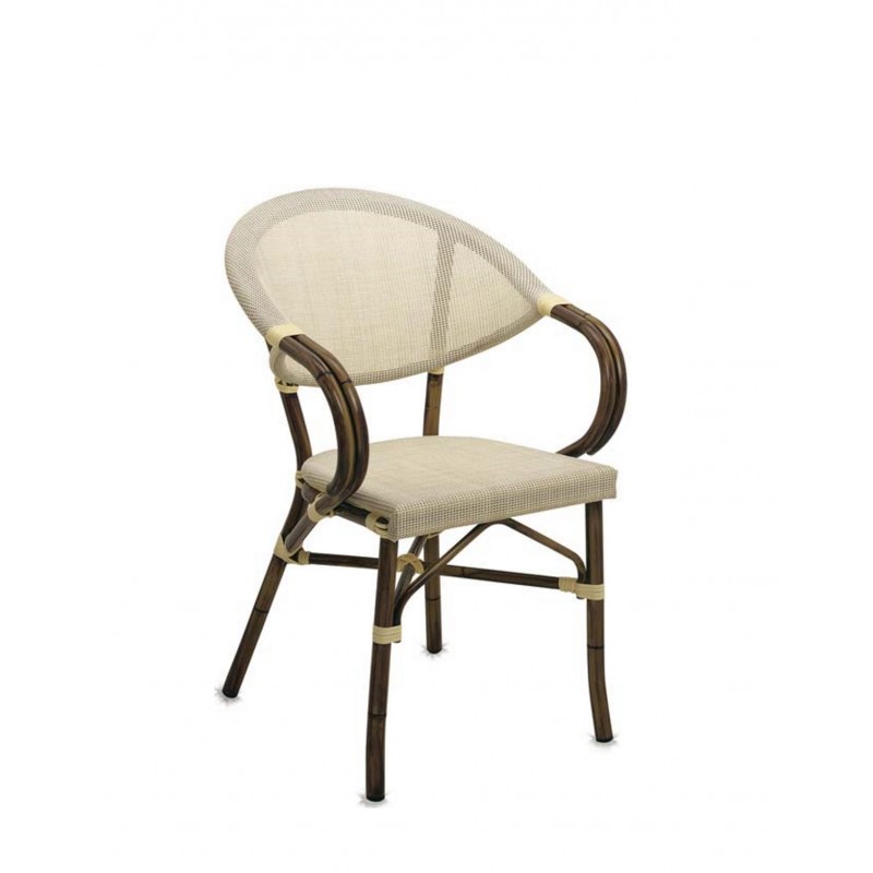 Paris/P-alu Beige Armchair 54.0000 x 57.0000 x 82.0000