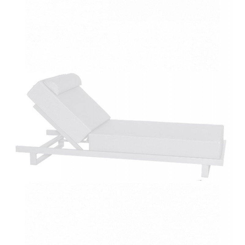 Riviera* Sun-Lounger White 198.0000 x 75.0000 x 105.0000