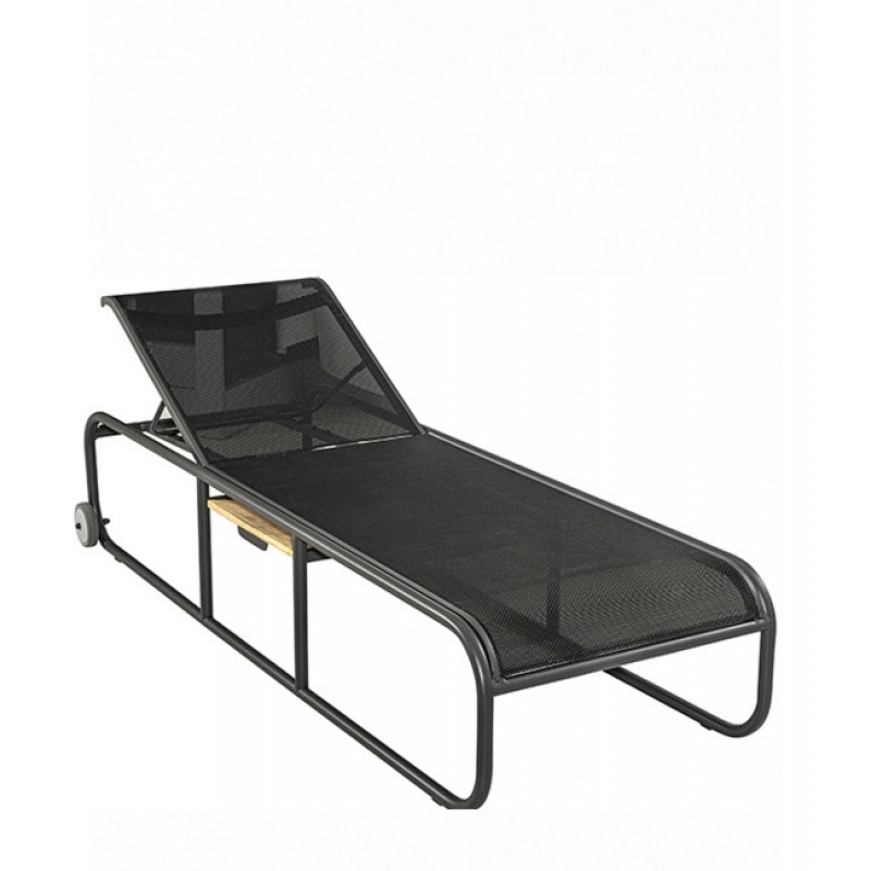 Nemo/SL Sun-Lounger Anthracite, WITH Side Table 205.0000 x 72.0000 x 98.0000