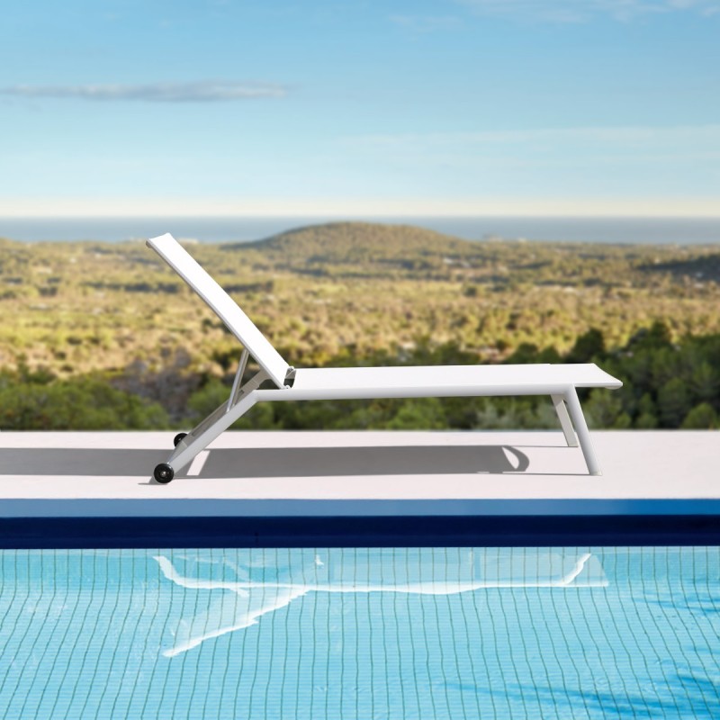 Sun-Lounger Bondi White 195.0000 x 70.0000 x 106.0000