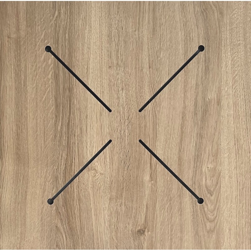 Compact Table Top 59x59cm Light Oak 59.0000 x 59.0000 x 1.2000