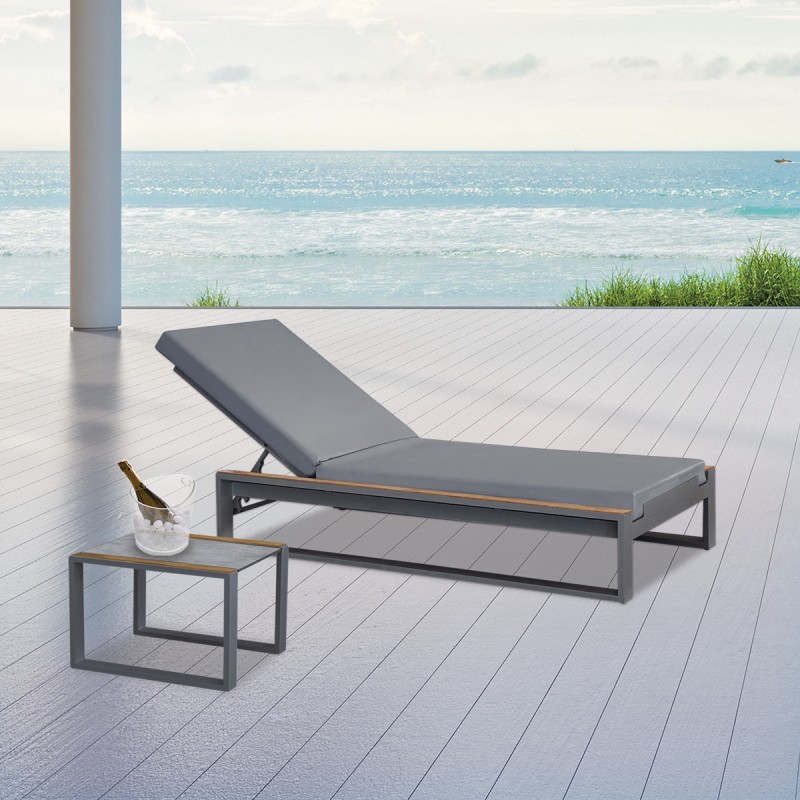 Calabria* Sun-Lounger Anthracite 192.0000 x 83.0000 x 37.0000